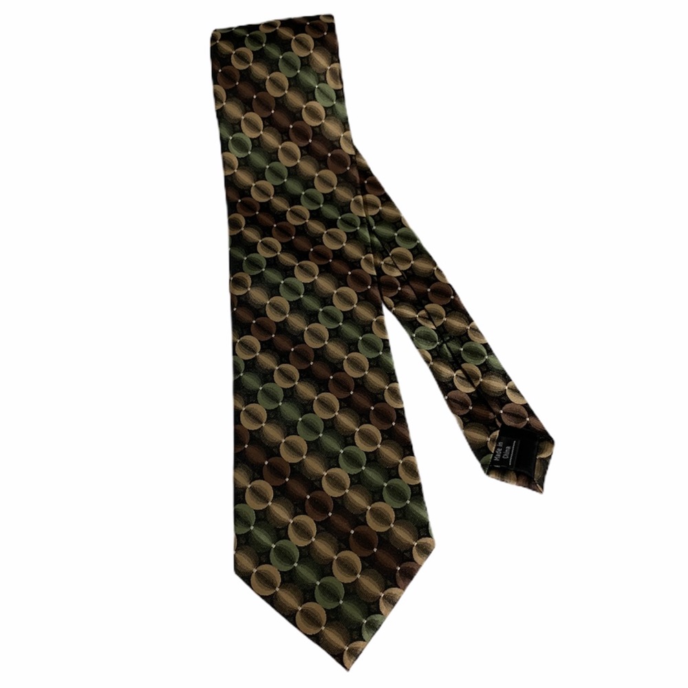 VAN HEUSEN Tie Silk Brown, Tan, Green, & Black